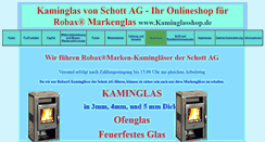 Desktop Screenshot of kaminglasshop.de