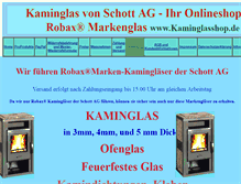 Tablet Screenshot of kaminglasshop.de